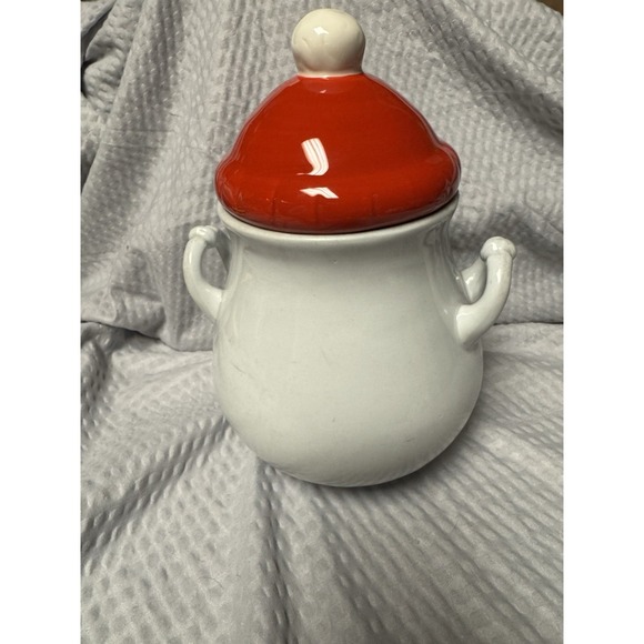 Thomas Hughes Other - Vintage 1940-1960 Thomas Hughes Ironstone China Mustard Jam Pot Red Lid English
